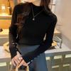 Semi-turtleneck Bottoming Shirt for Women with Autumn and Winter Neck Sweater, Early Spring New Knitted Sweater