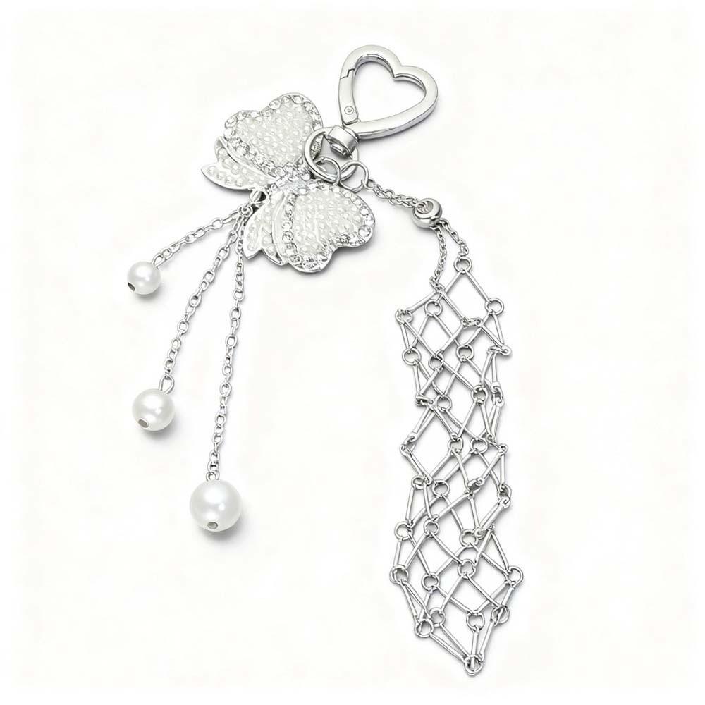 Mini Net Pocket Lipstick Bag Keychain Cherry Lipstick Cover Key Ring Outdoor