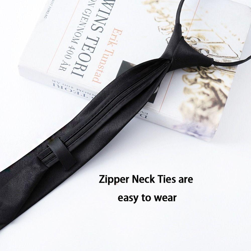 Готовые Галстуки Мужские Галстуки Галстуки на Молнии Школьные Галстуки Галстук-Шарф Черные Галстуки