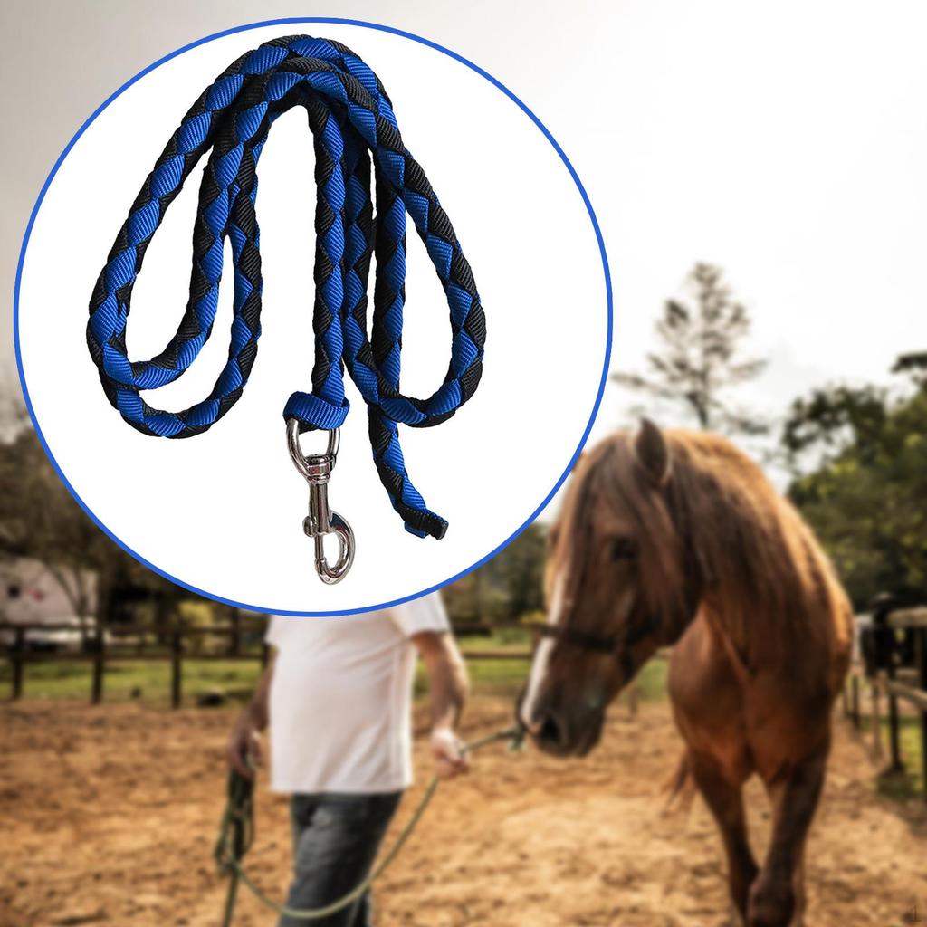 Horse Lead Rope Braided Attaches To Halter or Harness Leads Cord with Bolt Snap