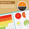1 набор магнитных плиток с дробями, круги, проценты, десятичные дроби, изучение математики, манипулятивные материалы