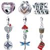 New 925 Solid Silver Mushroom Rabbit Lock Key Star Chocolate Pendant DIY Beads Fit Original Charms Bracelet Fine Jewelry