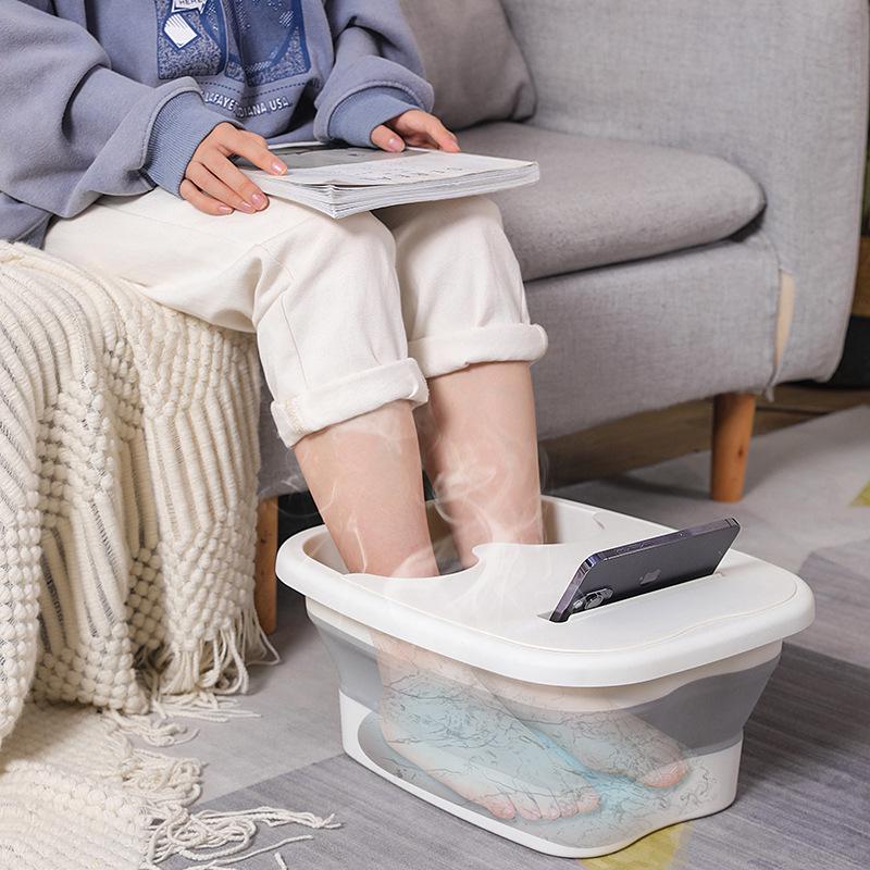 Foldable Foot Bath Basin: Portable Foot Massage and Washing Bucket for Dorms