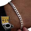 Silver Bracelet 925 Full Diamond 5mm Men' Silver