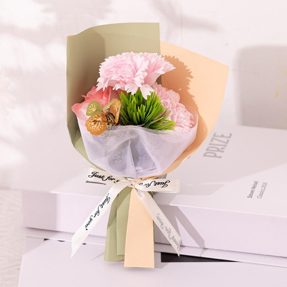 Искусственные Украшения Мыло Букет Гвоздик Имитация Букет Цветов Гвоздики День Святого Валентина