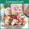 Capybara Pink Plush Keychain Toy With Watermelon Pattern Kid Collectors Doll