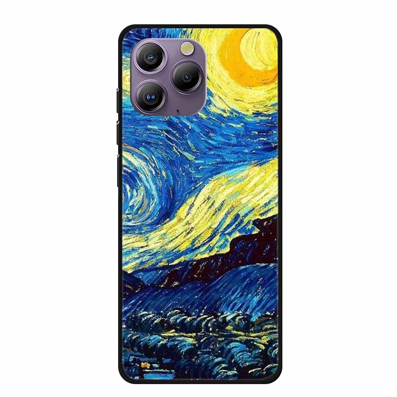 Soft Space Cover for Blackview A96 Case Flower TPU Cat Silicone Phone Cases for BlackviewA96 Cover Shockproof Lovely Shell