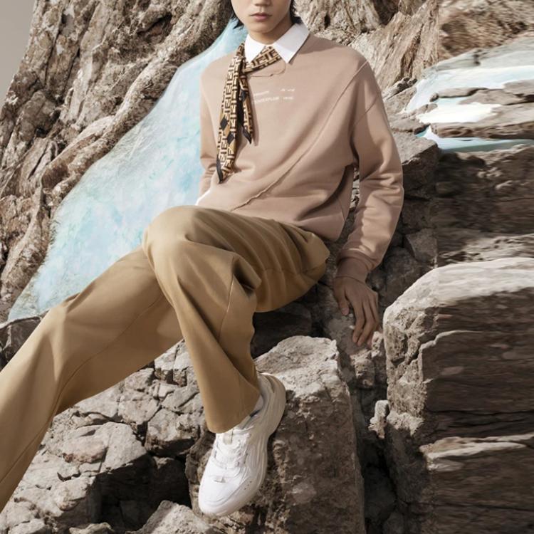 Li-Ning CF Sports Life Collection Qiongyao, свободный свитшот с круглым вырезом и вышивкой, унисекс, толстовка с пряниками, коричневый, AWDS595-3