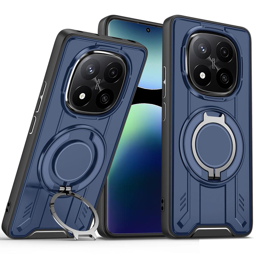 Metal Ring Rotate Stand Magnetic Phone Case For Xiaomi Redmi Note 14 Pro Plus 14S Shockproof Cover Redmi Note 13 Pro 5G 4G Cases