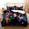 Anime Demon Slayer Bedding Set Japanese Cartoon Bed Linen 200x220 Teens Girls Twin Single Queen King Full Duvet Cover Sets