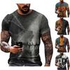 Halloween T Shirt Men's Casual Round Neck Blood Splatter Pattern Tops Horror Bloody Printed Short Sleeve Tops