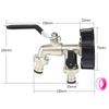Double Head Outdoor Garden Water Faucet 1 Inlet 2 Outlet Irrigation Zinc Alloy Faucet Splitter with Nipple and Balcony Faucet