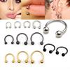 Женщины Мужчины 16 калибра подковы пирсинг носа перегородка кольцо губы соска бровь мочки кольца хип-хоп