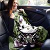 1pc Cartoon Spooky Hello Kitty Blanket, Cartoon Throw for Home Decor, Gift Idea, All Seasons Use, Cozy Bedding Cover, Room Decoration, Living Room, Tr