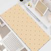 Korean Ins Minimalist Cartoon Mouse Pad Xxl Solid Color Polka Dot Desk Mat For Office Girls Aesthetic Keyboard Surface For Pc