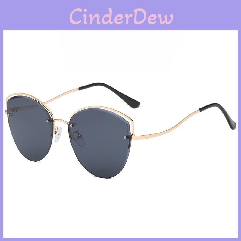 Modern Unisex Cat Eye Sunglasses With Pc Lenses And Full Frame Design For Travel And Parties