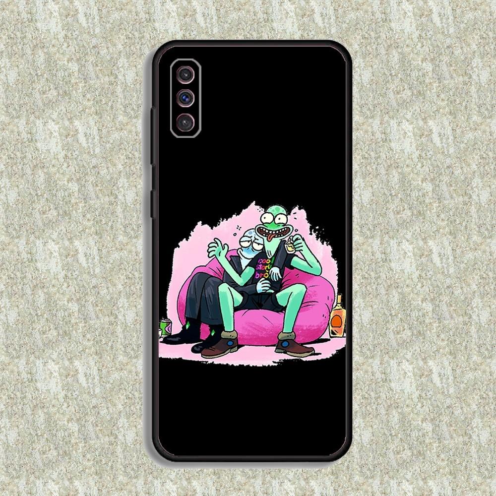 Solar Opposites Cartoon Phone Case For Samsung S23,23,22,30,21,10,9,Note20 Ultra,Lite,Ultra,5G,Plus,FE,Black Soft Case