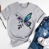 (Азиатский размер)Милая футболка с бабочкой в ​​стиле 90-х, модная женская футболка с принтом, женская графическая одежда, повседневная футболка с коротким рукавом
