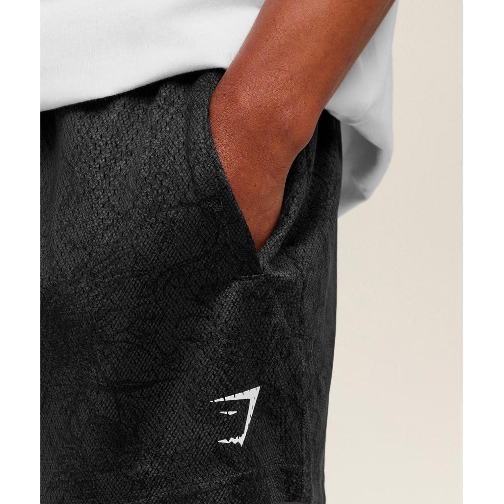 Gymshark Lifting Mesh 5  Shorts Black Onyx Grey A4b7v Bdqc