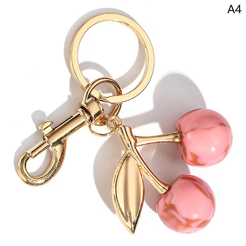 1 шт. Изысканный брелок-шарм в виде вишни для сумки, брелок для женщин, подвеска для рюкзака, кошелька, ювелирные аксессуары, подарок, брелок с красной вишней