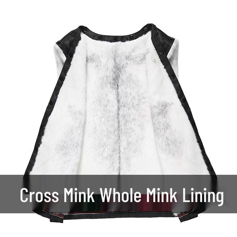 KAISER Men's Premium Mink Fur Lined Vest for Overcoats