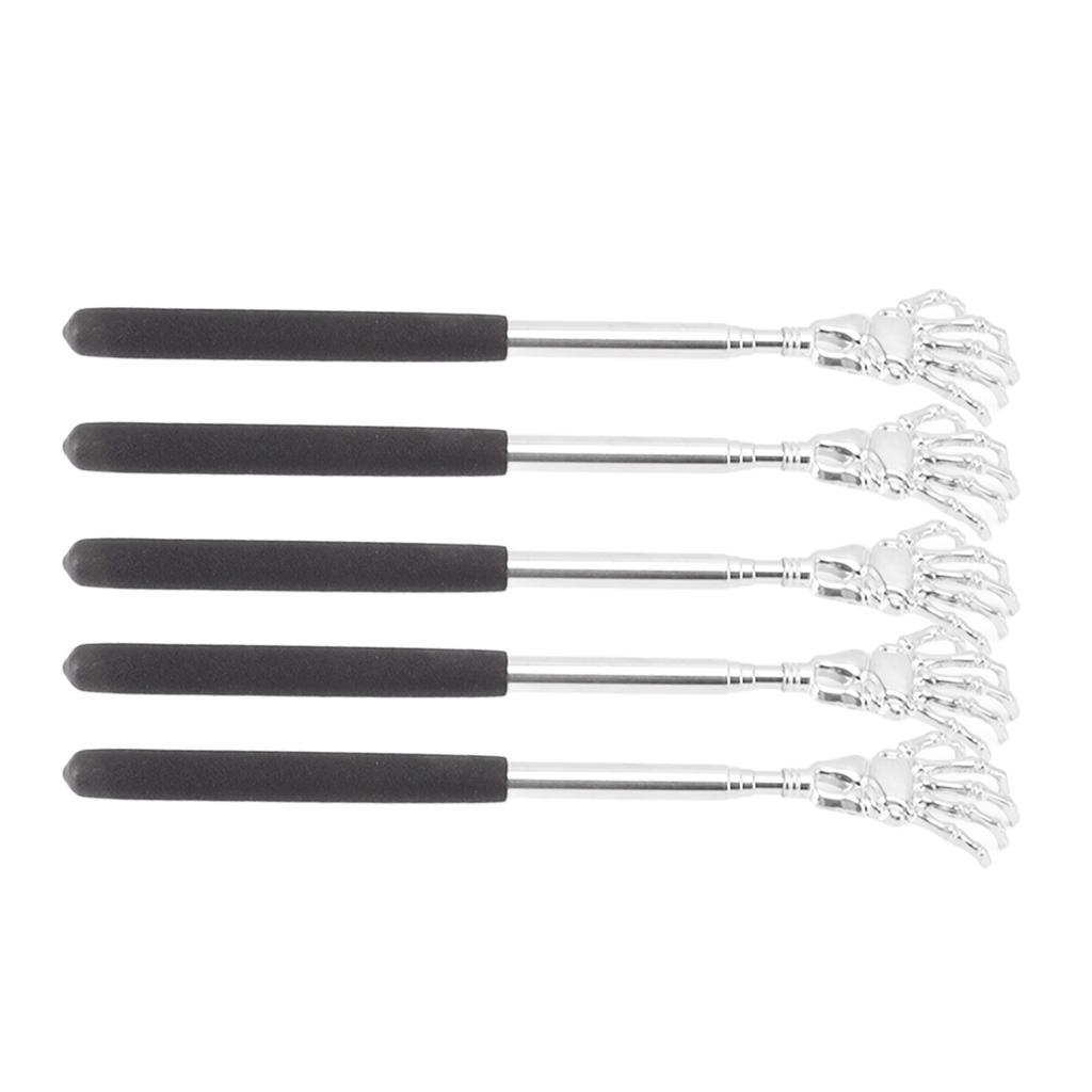 5Pcs Extendable Back Massager Stainless Steel Telescopic Portable Retractable Rear Back Scratcher