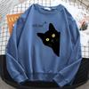 Winter Harajuku Sweatshirt Meow Black Cat Printing Hoodies Comfortable All-Math Pullover Crewneck Loose Female Clothes Pullovers & Long Sleeves Men’s