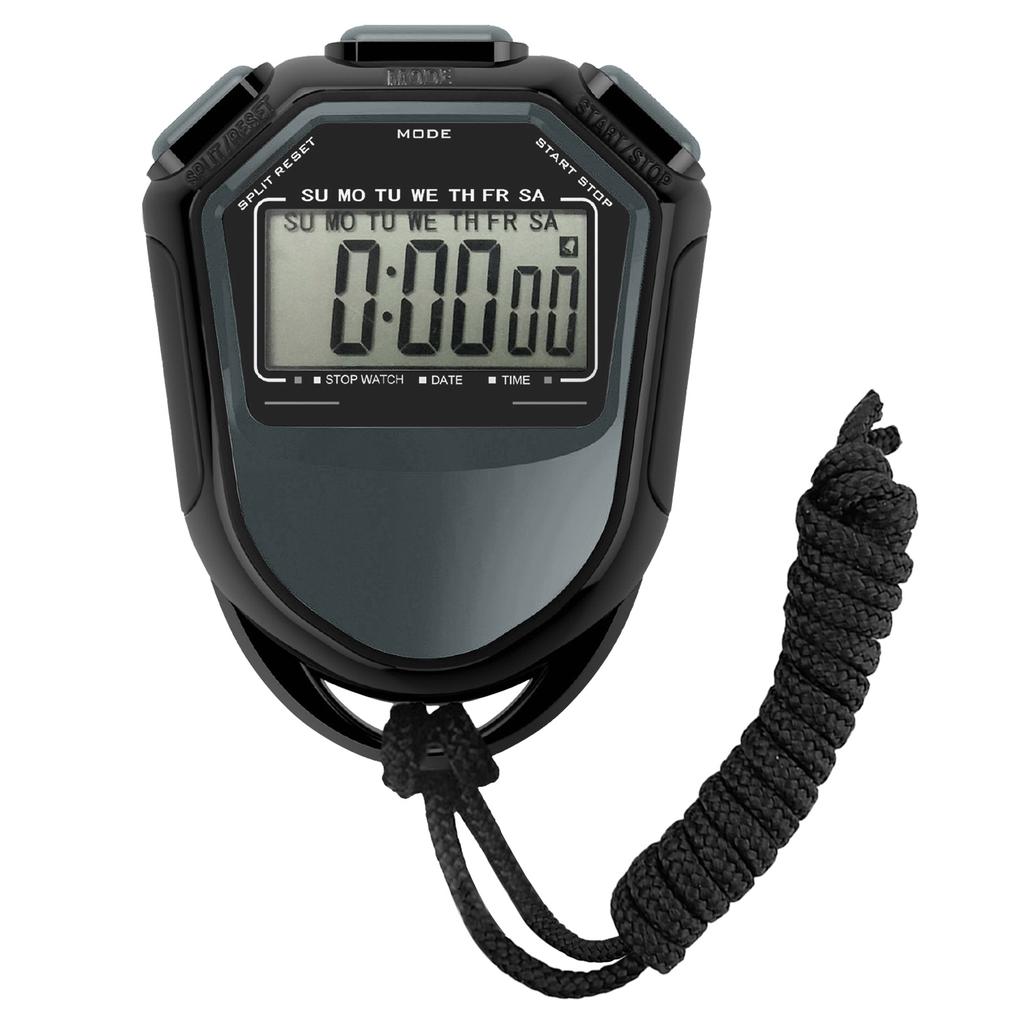 Waterproof Stopwatch Digital Handheld LCD Timer Chronograph Sports Counter with Strap for Swimming Running Football