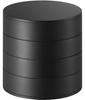Yamazaki Подставка для аксессуаров 4-ярусная Черная Ш10 x Г10 x В10см Tower с крышкой Футляр для аксессуаров Хранение аксессуаров 4069 Прибл.