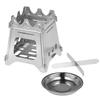 Outdoor Camping Stove Portable Folding Backpacking Wood Stove with Alcohol Tray for Camping Fishing