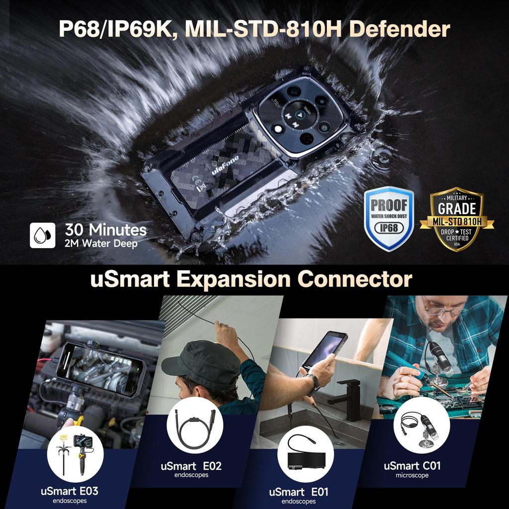 Ulefone Armor 28 Ultra 5G AI защищенный телефон до 32 ГБ ОЗУ+1 ТБ ПЗУ AMOLED 6,67" Android смартфон 10600 мАч мобильный телефон