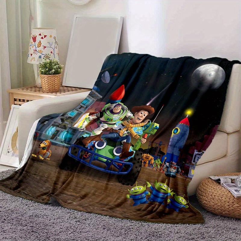 1pc Cartoon Space Adventure Blanket, Seasonal Universal, Home Decoration, Throw Blanket, Soft Flannel Throw Blanket, Versatile & Cozy for Be