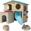 Wooden Pet Fun House Hamster Golden Hamsters Sleeping Nest House Pet Supplies