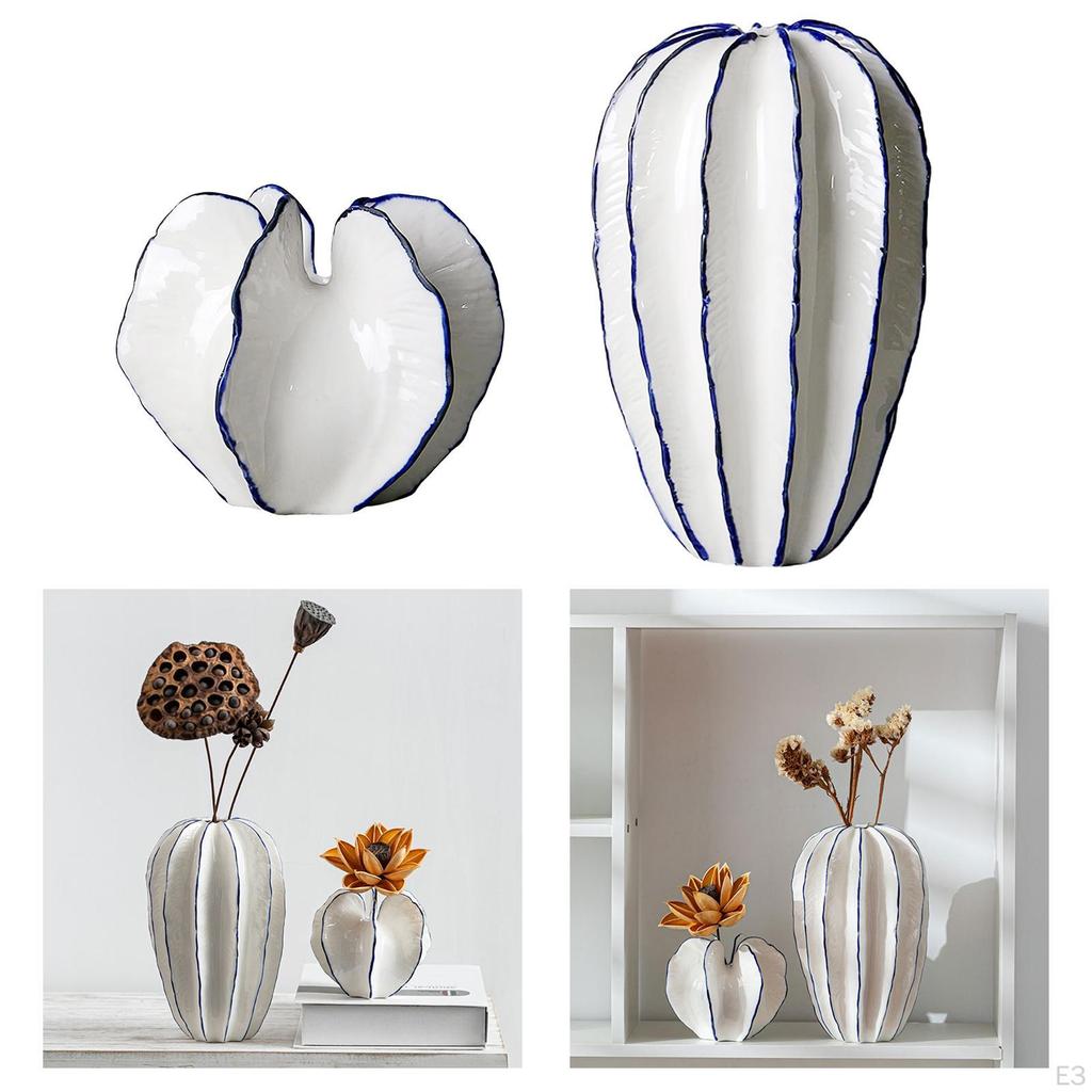 Ваза-скульптура Карамбола, Имитация Звездного Фрукта Фарфоровая Ваза, Художественные Поделки Горшок для Цветов для Улицы