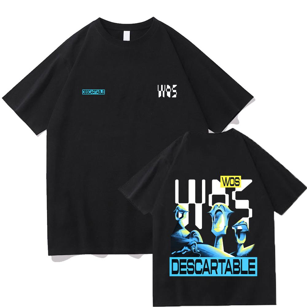 Remera Descartable Wos DESCARTABLE Album Graphic T-shirt Women Men's Retro Fashion T Shirt Hip Hop Cotton Tees