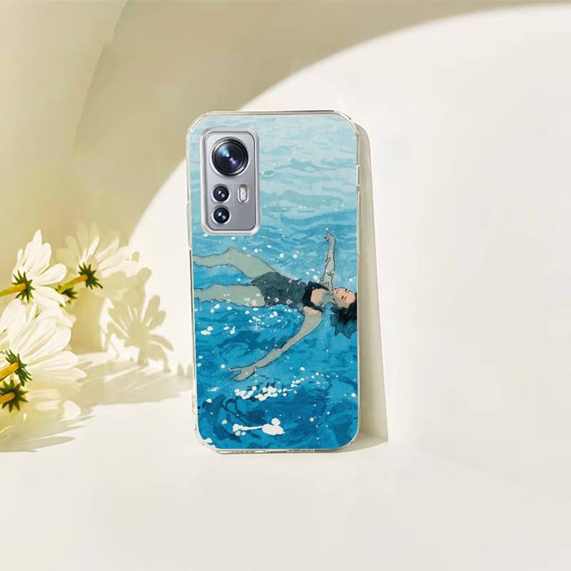 Меланхоличный синий чехол для телефона для Xiaomi Mi 11 10 A2 A2lite A1 9 9SE 8Lite 8explorer F1 Poco M3 X3 Pro Fundas Cove