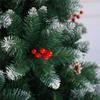 PVC Red Fruit Pine Cone Pointed Spray White Christmas Tree 2.1 Christmas Outdoor Supermarket Indoor Decoration Simulation Tree