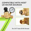 RVMATE RV Water Pressure Regulator With Adjustable Knob, Brass Lead-Free Water Pressure Reducer Kit, Adjustable Valve With Inlet Screen Filter, For