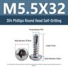 Yigu 304 Phillips Pan Head Self-Tapping Screws M3.9/M4.2 in Stock