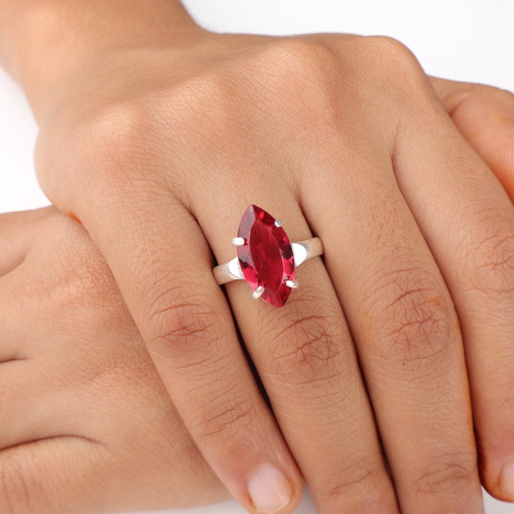 Pink Tourmaline Gemstone 925 Stamped Silver Handmade Jewelry Women Ring For Gift RR-65-1