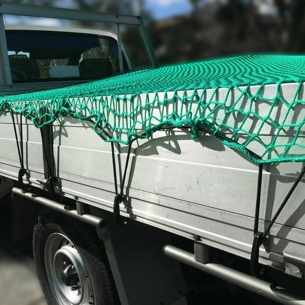 Heavy Duty Bungee Cargo Net 1.5M X 2.2M Carabiners Storage Bag Truck Bed Cargo Net Cargo Net Fit for Trailer Pickup Truck Car