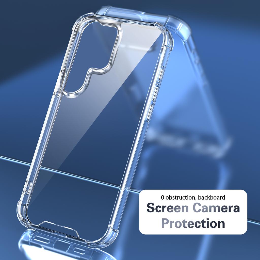 Luxury High Transparent Anti-Shock Case for Samsung Galaxy S25 S24 S23 S22 S21 Ultra Plus S25Edge S24FE S23FE S21FE Bumper Cover