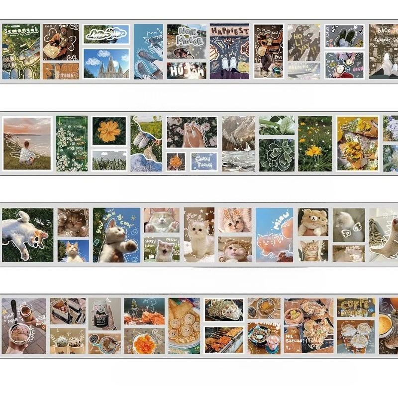 1 рулон наклеек для скрапбукинга ПЭТ-наклейки с персонажами Ленточные малярные ленты Ваcи Летний отдых для творчества Поделки Альбом Журнал Планировщик