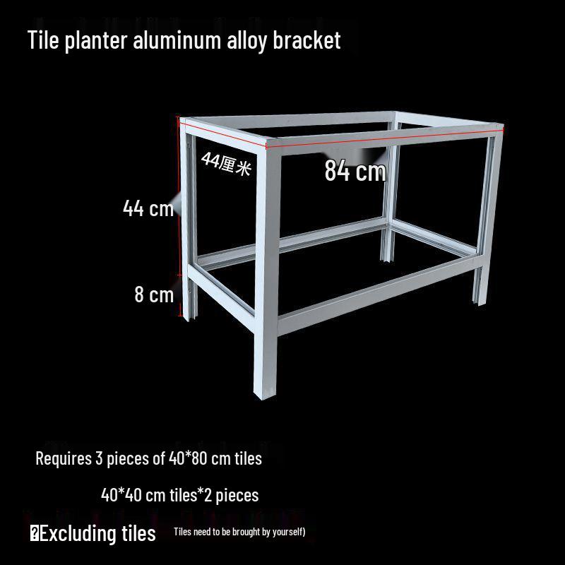 Aluminum Alloy Tile Planter Box Frame for Bonsai & Small Courtyard Planting