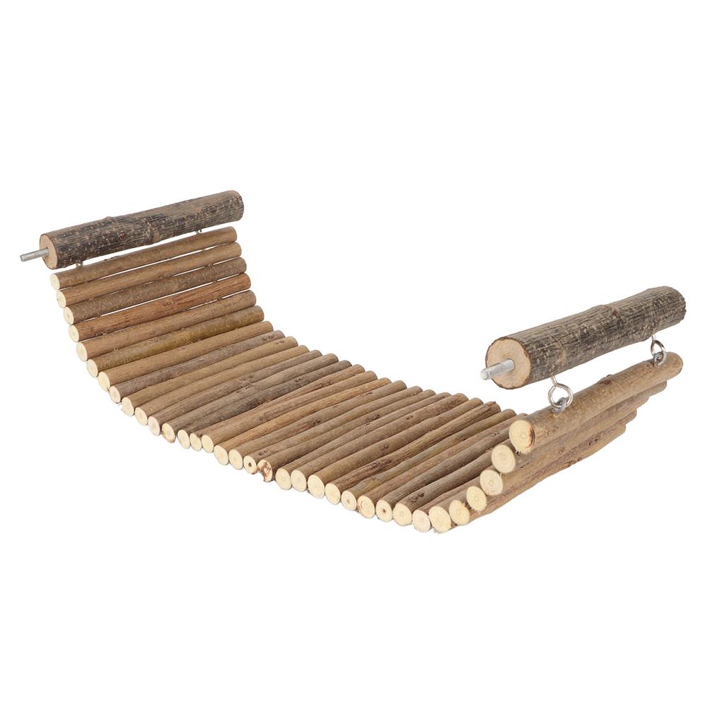 Wooden Ladder Bridge Platform Toy Bendable Interesting Chinchilla Suspension Bridge Hamster Climbing Ladder for Small