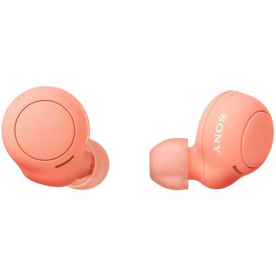 Sony True Wireless Наушники Легкие и весом всего с вызовом легко и IPX4 водостойкие Коралловые WF-C500 компактные, 5,4 г, высокое качество качества, сопряжение,