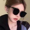 Travel Large Frame Round Frameless Sunglasses Hd Black Shades Driving Glasses Uv Protective Eyewear