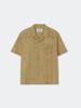 KINETO Western Dyed Milled Open Collar Shirt_Camel