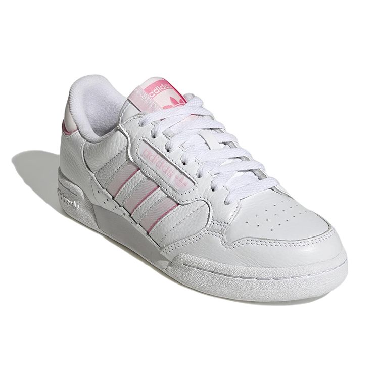 Adidas Continental 80 Stripes White Clear Pink Женские кроссовки облачно-белые почти розовые GX4433