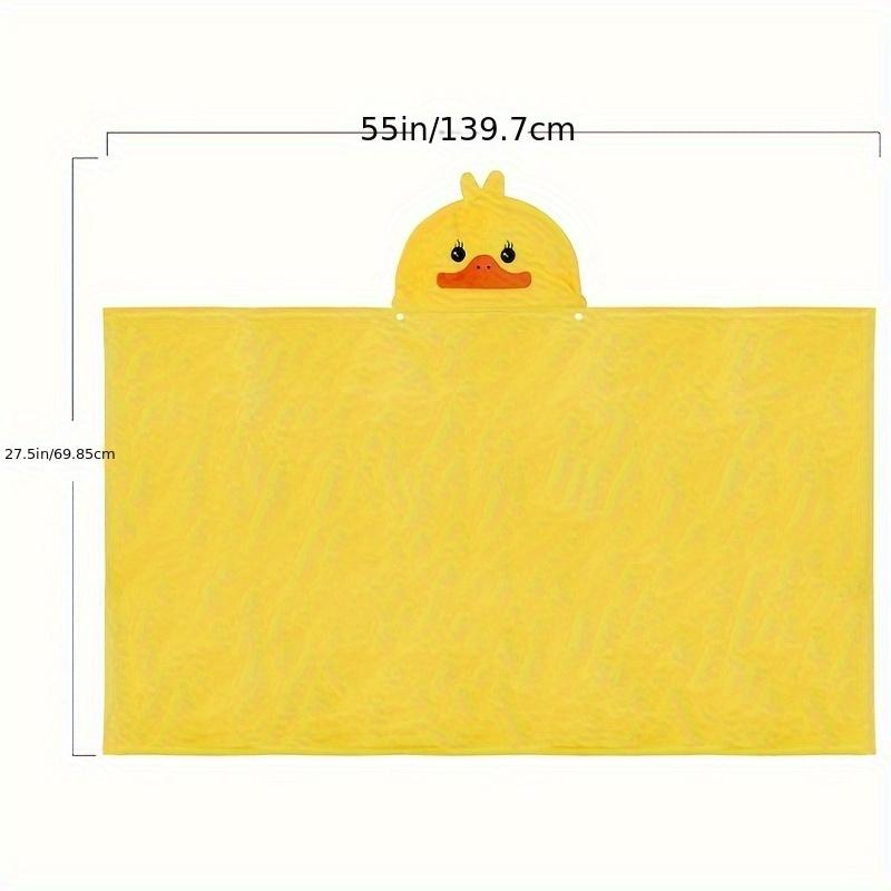 Hooded Bath Towel Soft Plush Baby Bath Towel Absorbent Cartoon Duck Pattern Bathrobe Great Christmas Gift for Infants Toddlers